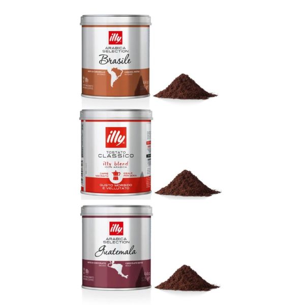 Illy Christmas Box 3 Barattoli 125gr Cad. Classico Brasile Guatemala