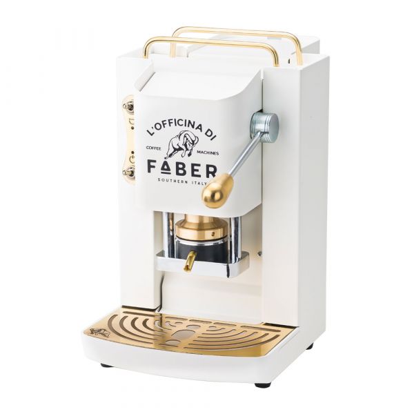 Faber Pro Deluxe Macchina da Caffè Bianco e Ottone