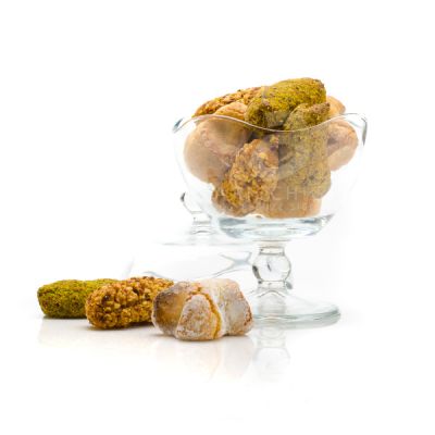 'A Ricchigia Pasticcini di Mandorla con Granella di Pistacchio 250g