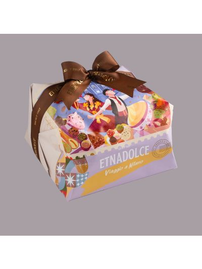 EtnaDolce Panettone Milanese 1 kg  senza glassa incarto viaggio a  milano