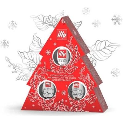 Illy Christmas Box 3 Barattoli 125gr Cad. Classico Brasile Guatemala
