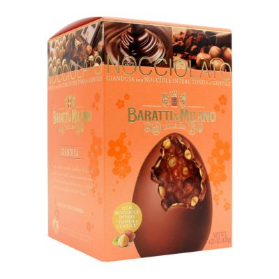BARATTI & MILANO MINI UOVO NOCCIOLATO GIANDUJA CON NOCCIOLE INTERE TONDE E GENTILI 120 GR