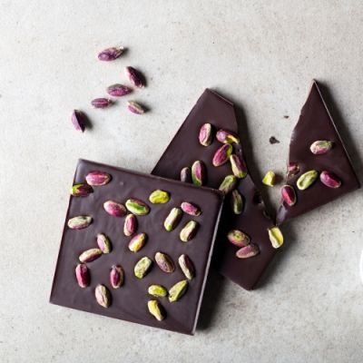 'A Ricchigia Mattonella di Cioccolato Fondente con Pistacchio 100g