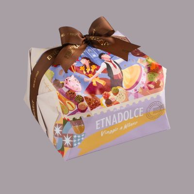 EtnaDolce Panettone Milanese 1 kg  senza glassa incarto viaggio a  milano
