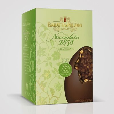 Baratti & Milano UOVO PASQUA NOCCIOLATO 1858 EXTRA FONDENTE 370 GR